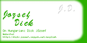 jozsef dick business card